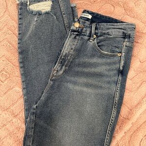 Good American Distressed Blue Skinny Jeans